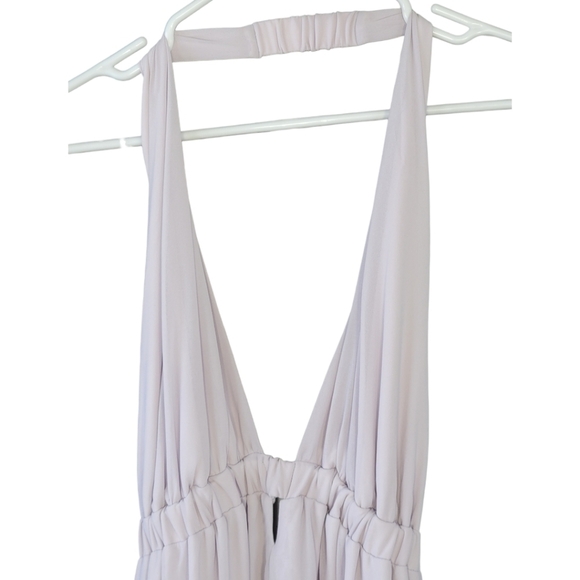 Show Me Your MuMu Luna Halter Maxi Dress Lavender Small Chiffon Flowy Boho - Picture 7 of 12